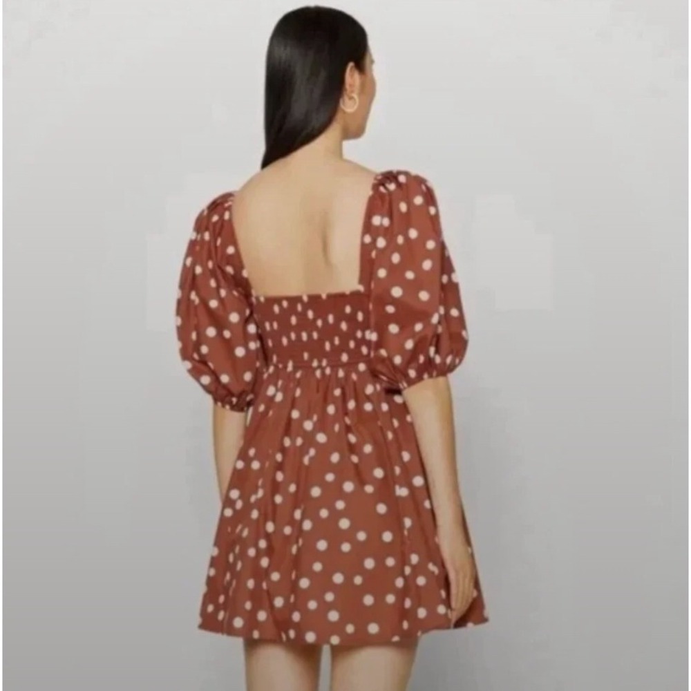 Abercrombie Emerson Brown Polka Dot Mini Dress - Picture 2 of 8